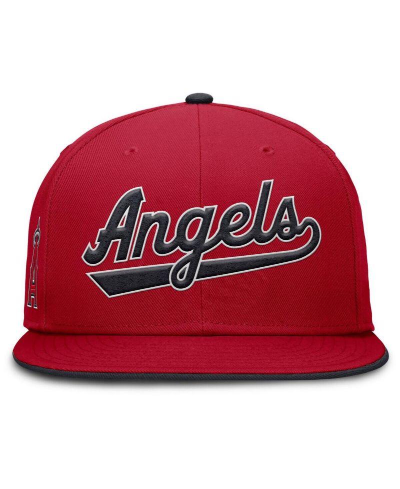 Men's Red Los Angeles Angels Primetime Dri-FIT Round Bill True Fitted Hat