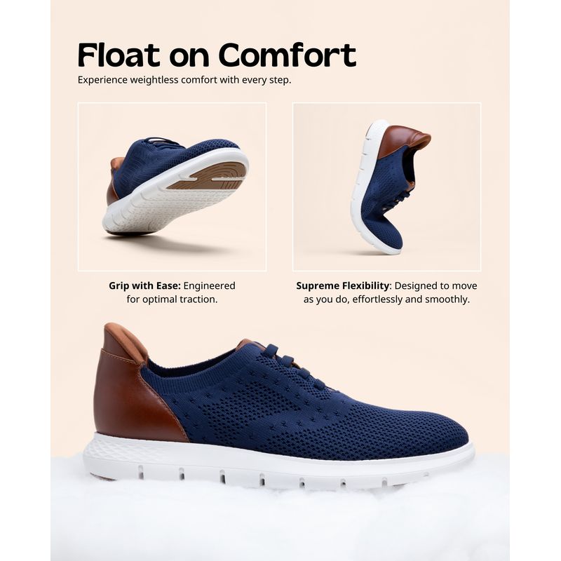 Men's Victory Street Hands-Free Slip On Technology Lightweight Mesh Oxfords