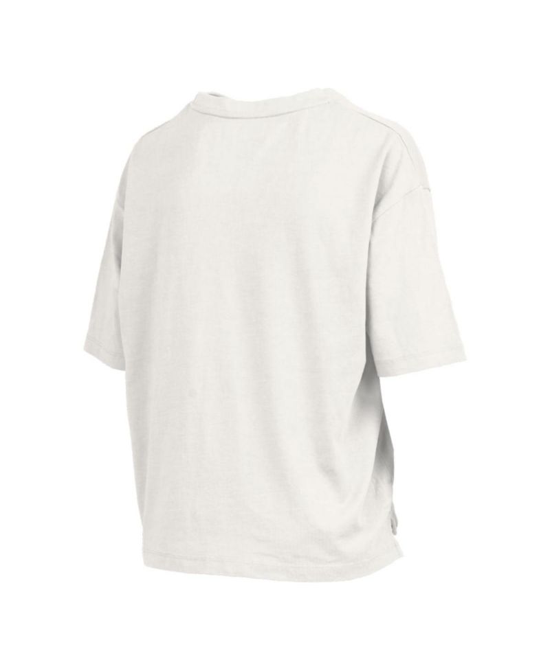 Women's White Kentucky Wildcats Big Canvas Puff Castillo Motley Slub T-Shirt