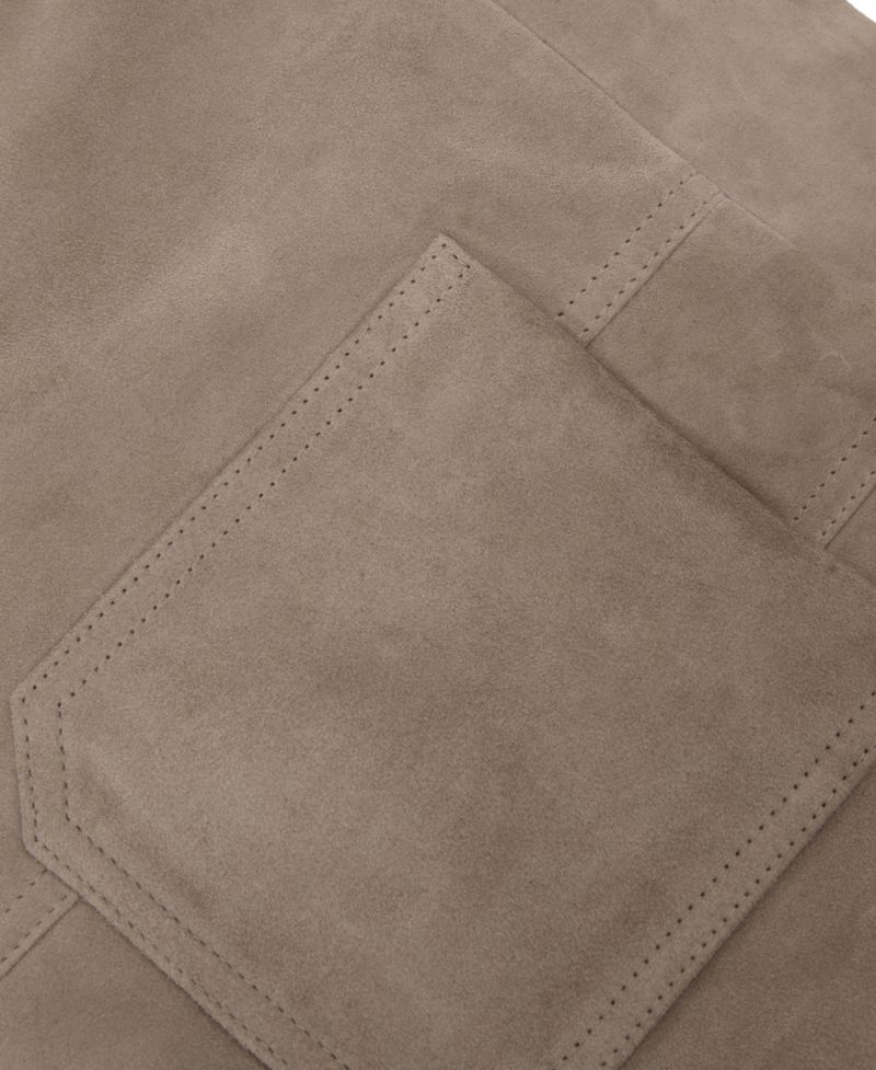 Women's Suede Patch-Pocket Mini Skirt