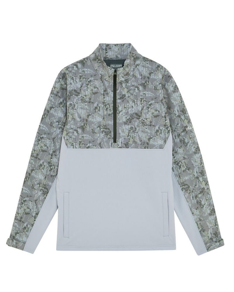 Men's Golf Printed Half Zip Windjammer Jacket