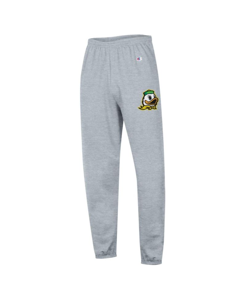 Men's Heather Gray Oregon Ducks Powerblend Banded Fleece Sweatpants