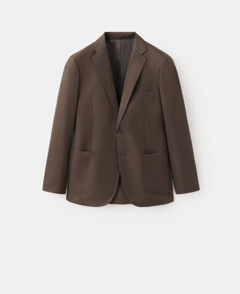 Men's Slim-Fit Lyocell-Linen Suit Jacket