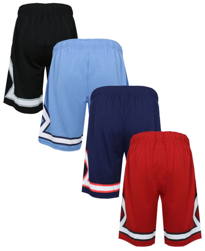 Men's 4-Pack Lightweight Breathable Moisture Wicking Mesh Shorts
