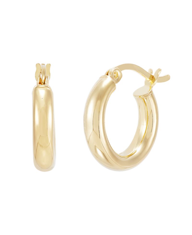 Polished Tube Hoop Earrings