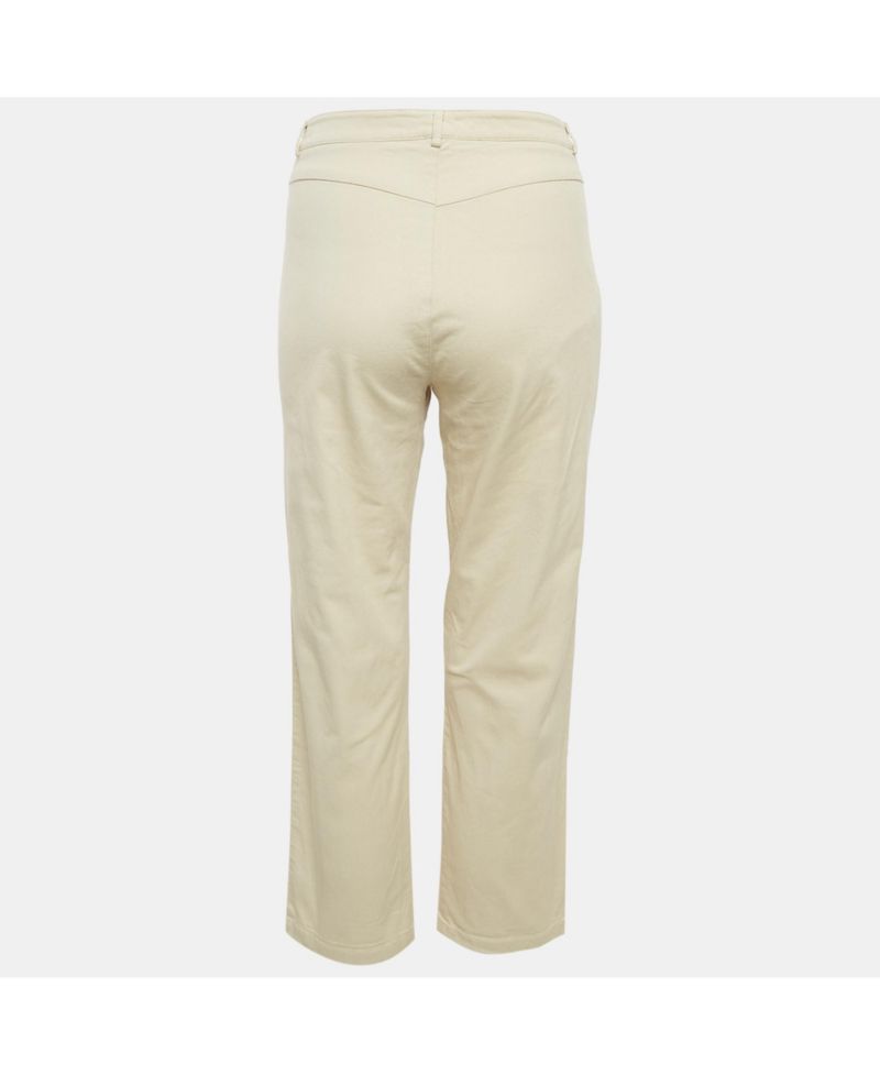 Women's London Beige Gabardine Cotton Trousers
