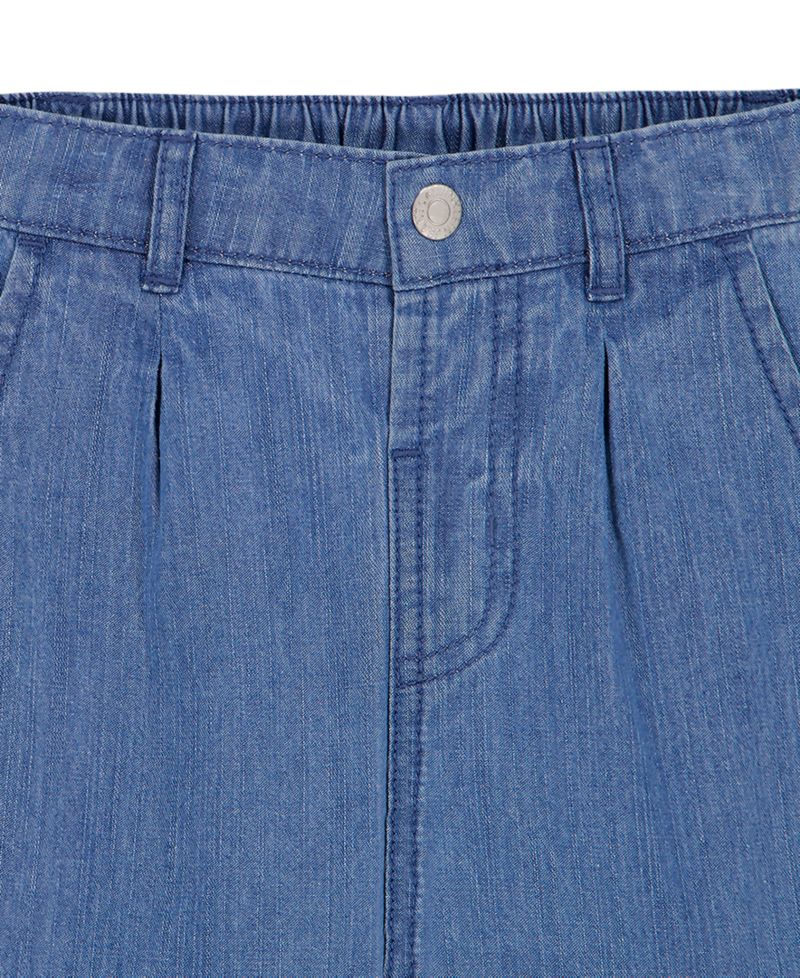 Toddler Girls' 2T-6X Monogram Ribbed Long-Sleeve Top and Wide-Leg Denim Pants, 2-Piece Set