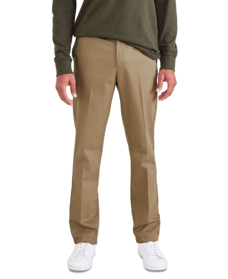 Men's Signature Slim Fit Iron Free Khaki Pants with Stain Defender