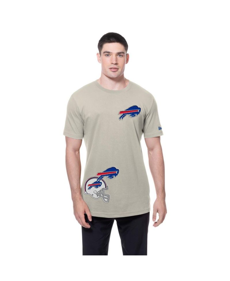 Men's Light Beige Buffalo Bills Multi Patch T-Shirt