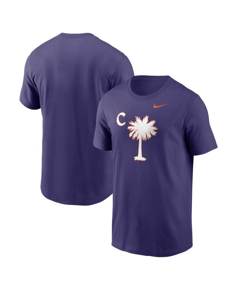Men's Purple Clemson Tigers Palmetto C T-Shirt