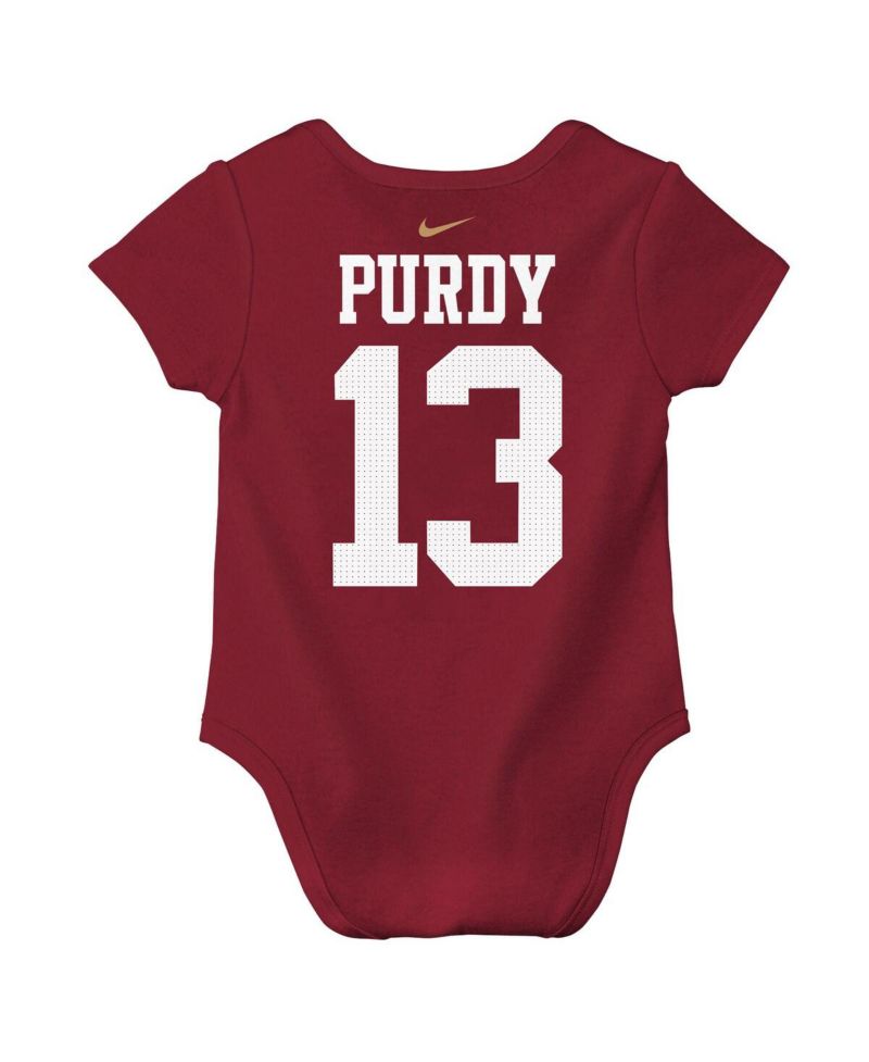 Baby Boys and Girls Brock Purdy Scarlet San Francisco 49ers Player Name & Number Bodysuit