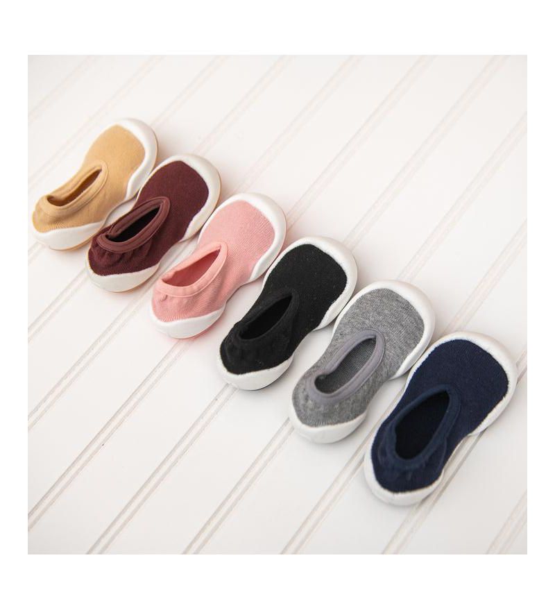 Infant Boy Girl First Walk Sock Shoes Flat Navy