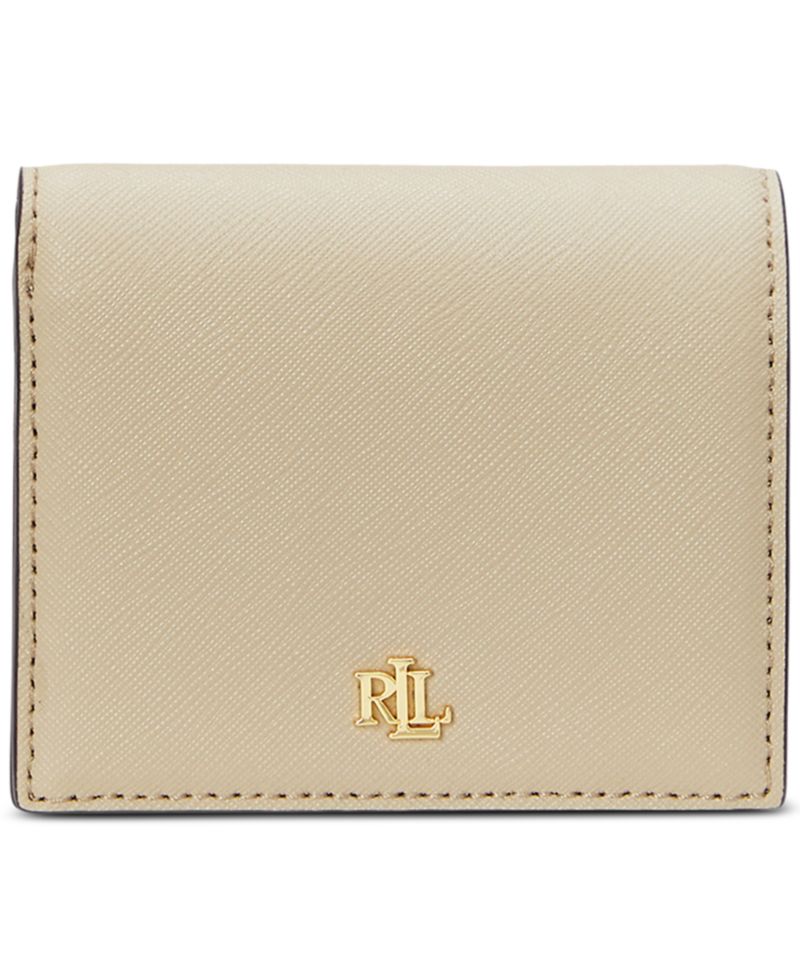 Crosshatch Leather Compact Wallet