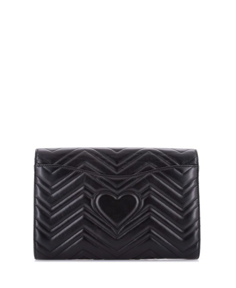 GG Marmont Flap Clutch Matelasse Leather