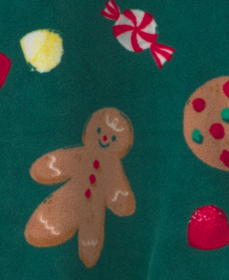 Boys' and Girls' Gingerbread Christmas 2-Way Zip Sleep & Play Pajamas