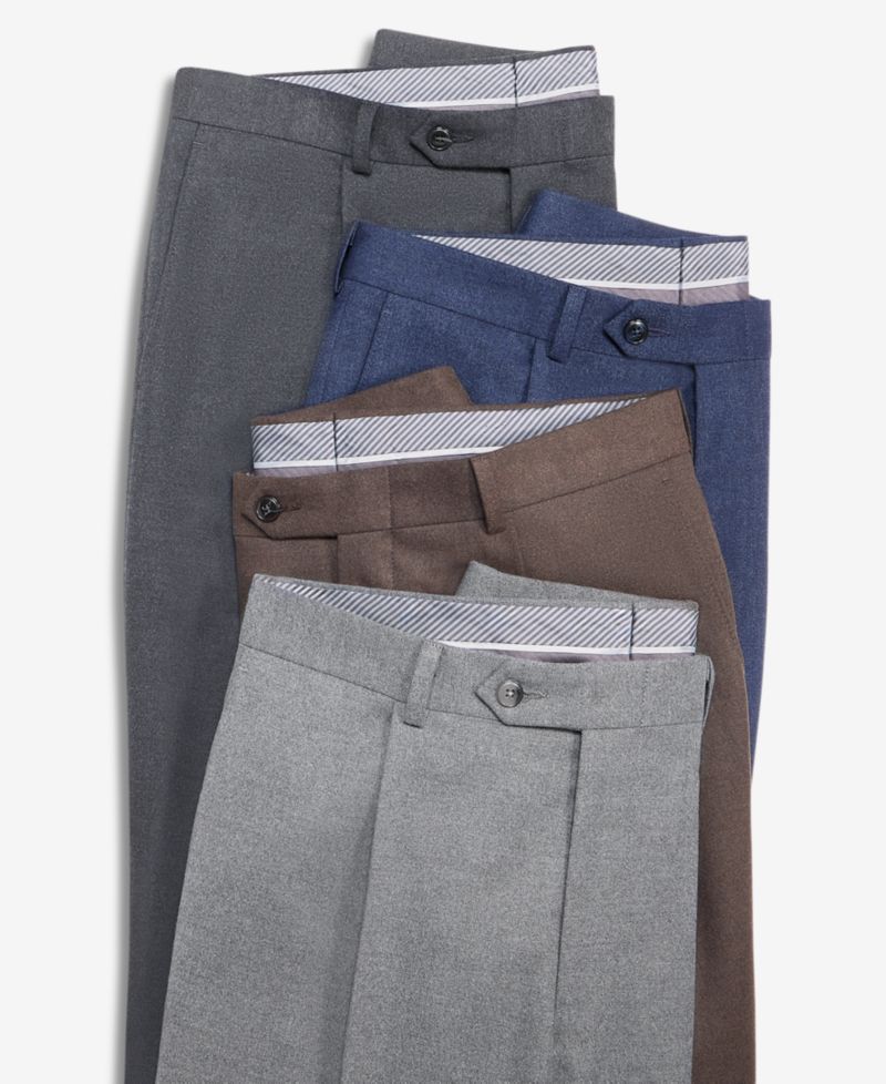 Men's Classic-Fit Flannel Solid Pants
