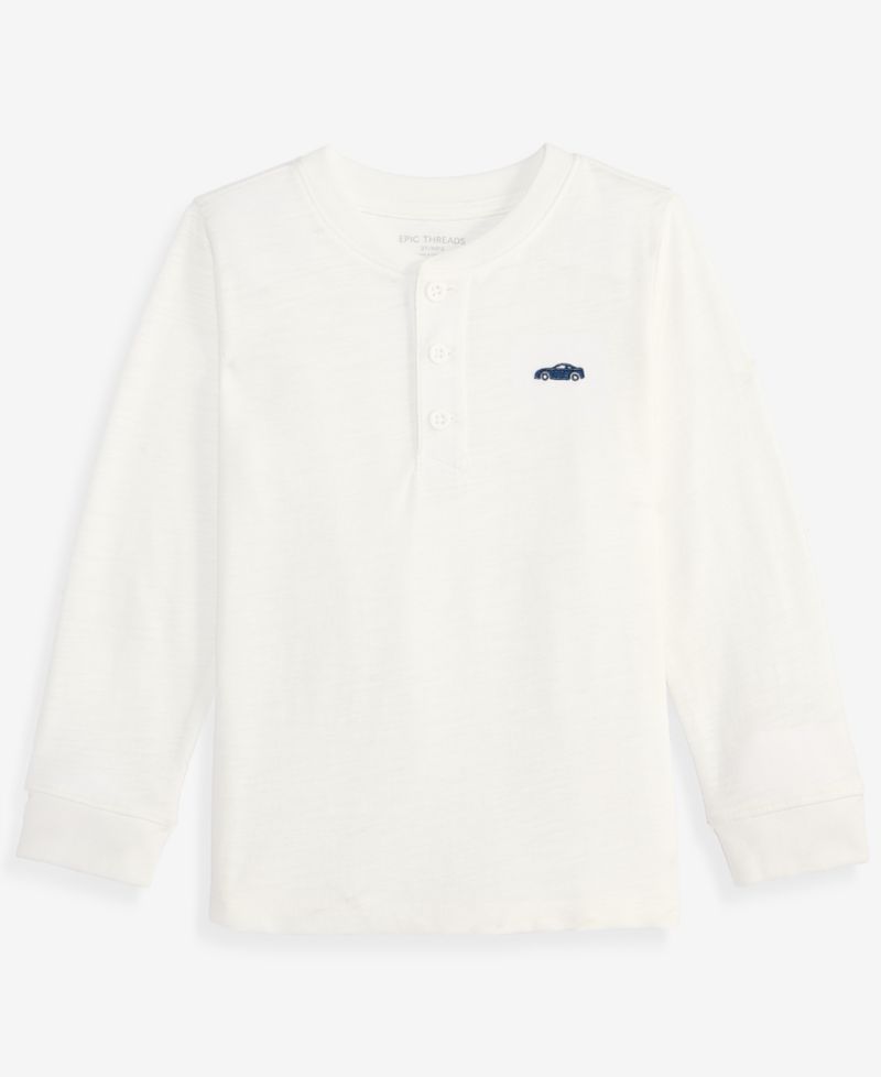 Toddler Boys' 12M-5T Long-Sleeve Icon Slub Henley T-Shirt