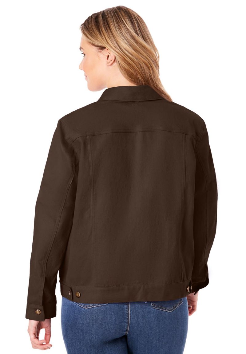 Women's Plus Size Stretch Denim Jean Jacket