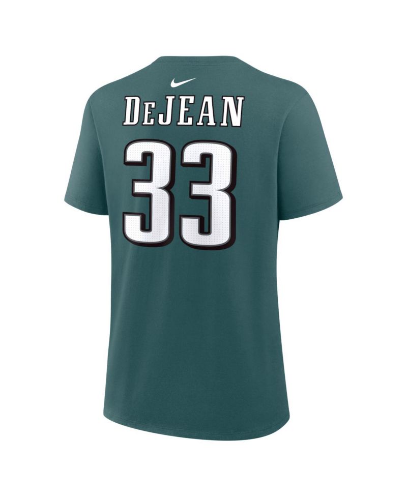 Women's Cooper DeJean Midnight Green Philadelphia Eagles Name & Number T-Shirt