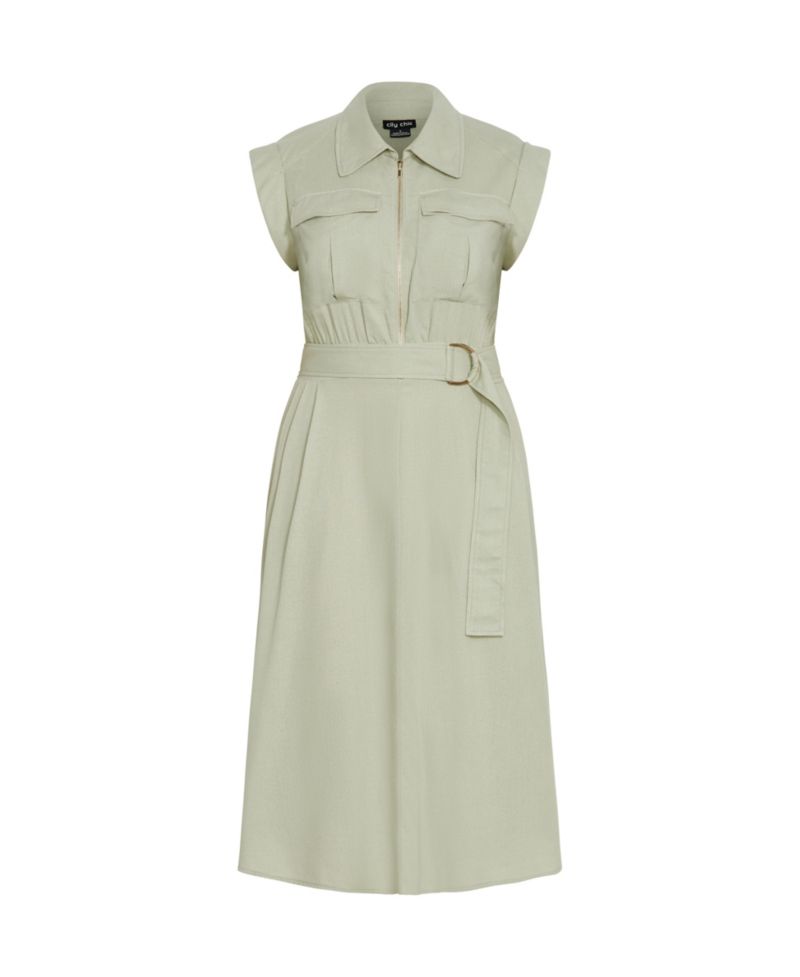 Plus Size Utility Midi Dress
