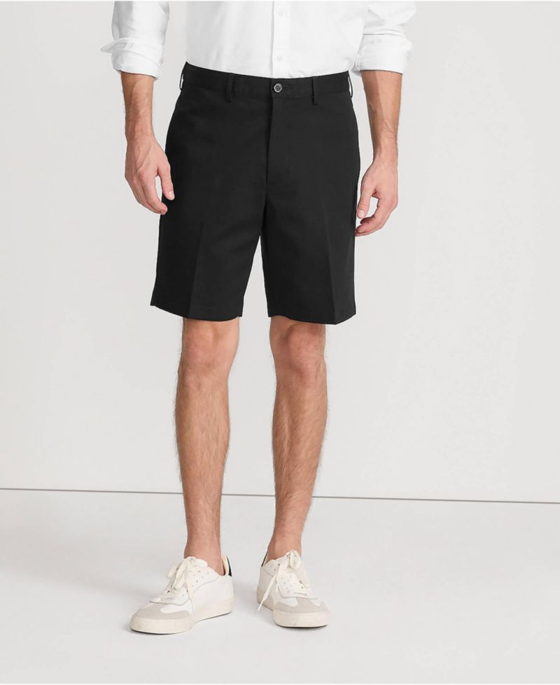 Men's No Iron 9" Plain Front Chino Short
