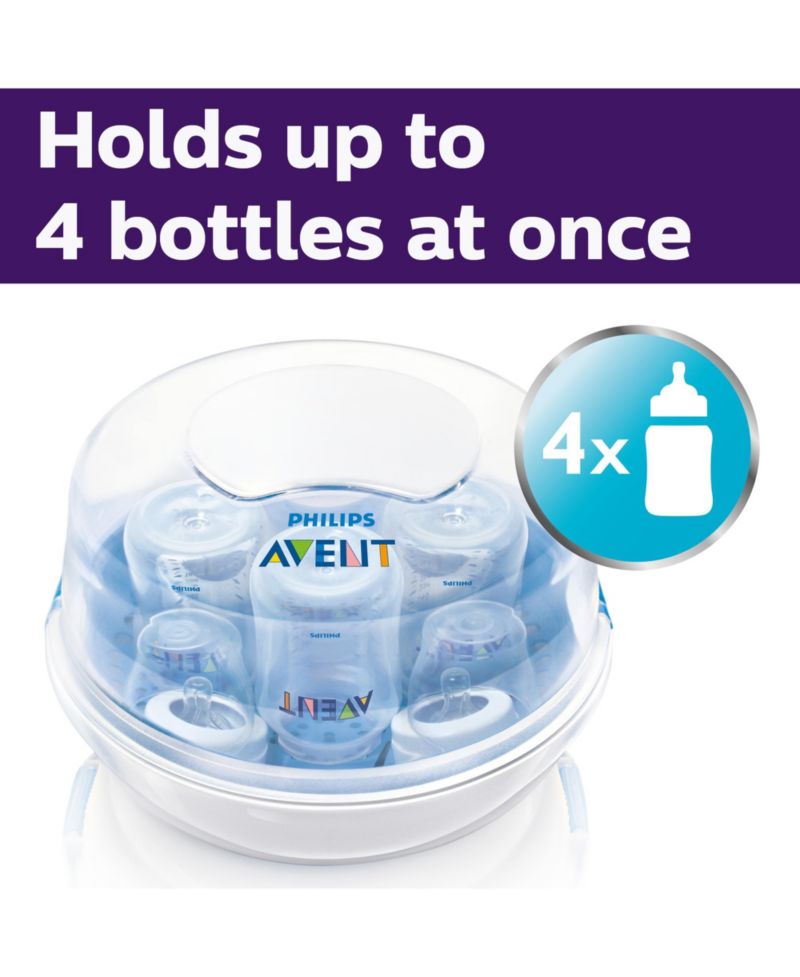 Microwave Steam Sterilizer for Baby Bottles, Pacifiers, Cups and More