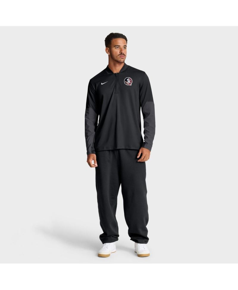 Men's Black Florida State Seminoles One Goal Performance Half-Zip Pullover Hoodie