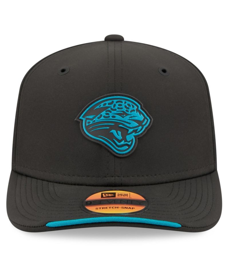 Men's Black Jacksonville Jaguars 2026 Sideline Throwback 9SEVENTY Adjustable Hat