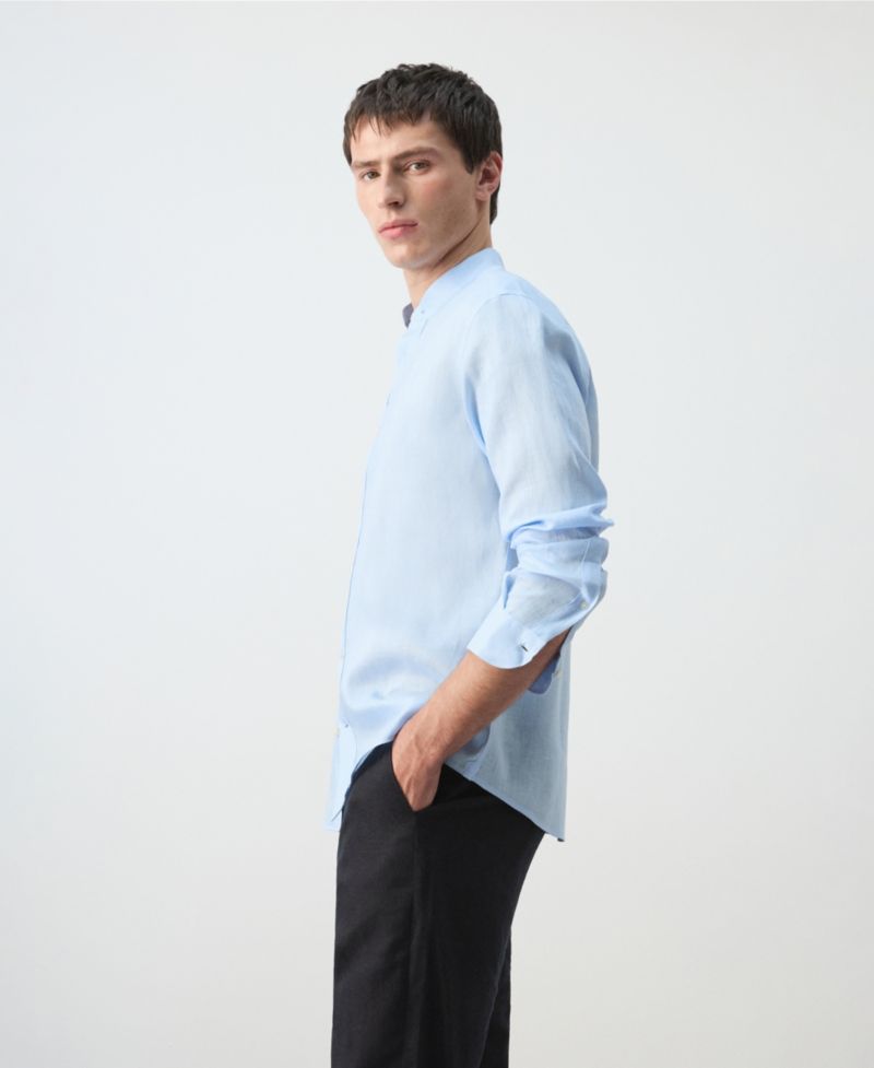 Men's Mao Collar Shirt