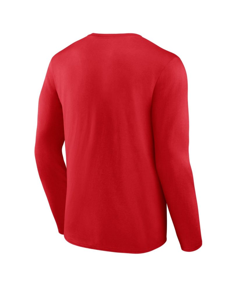 Men's Red Cincinnati Reds Heart Soul Long Sleeve T-Shirt