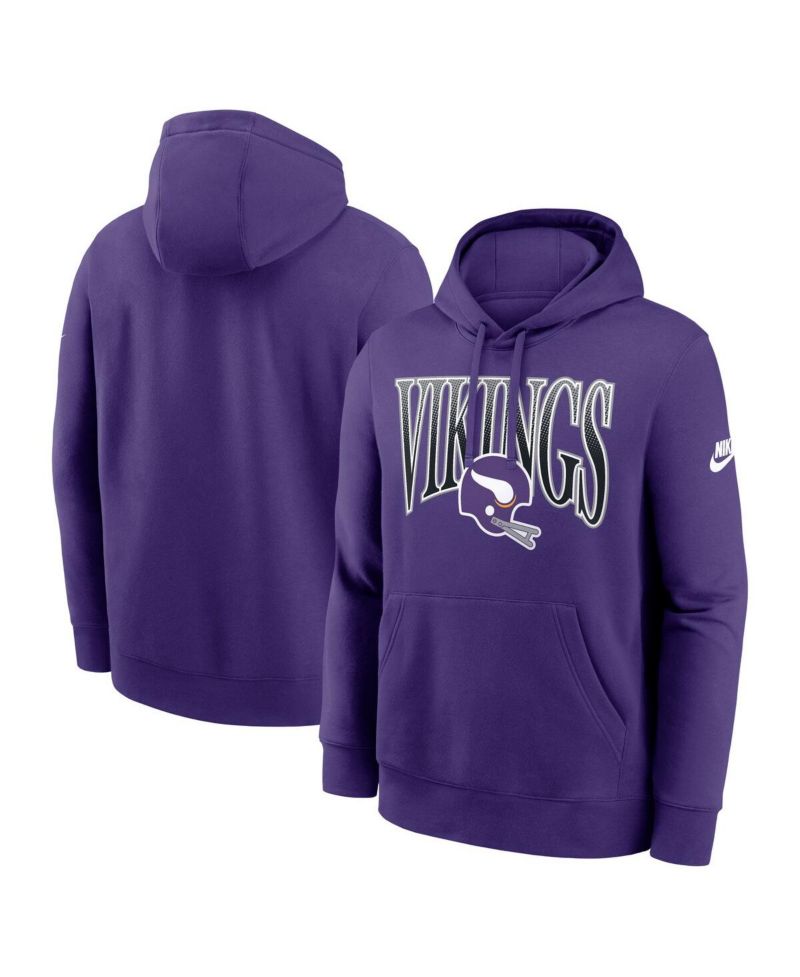 Men's Purple Minnesota Vikings Full Blitz Club Fleece Pullover Hoodie