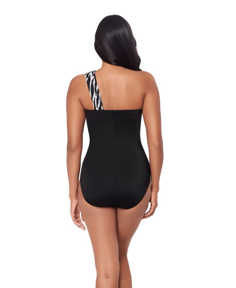 Women's Sand Tracks Goddess Underwire Bandeau Neck One-Piece Swimsuit