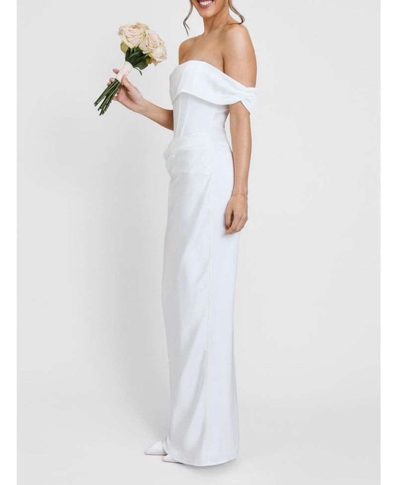 Women's Twist Strap Corset Maxi Dress