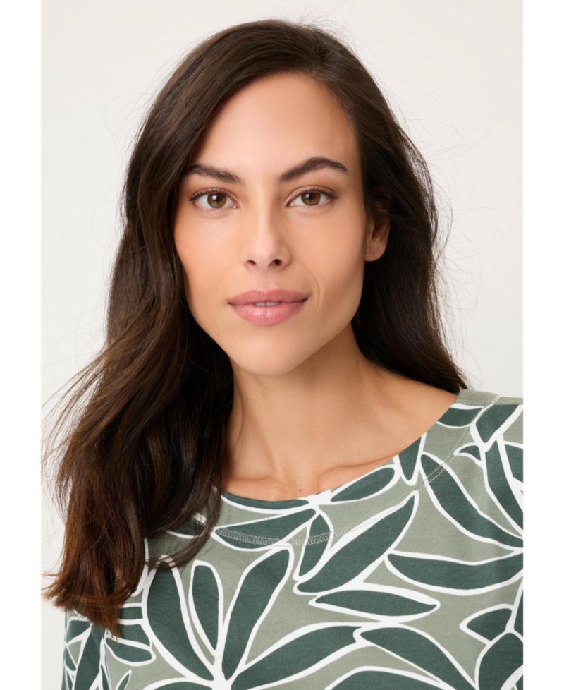 Women's Palm Design Jersey Top