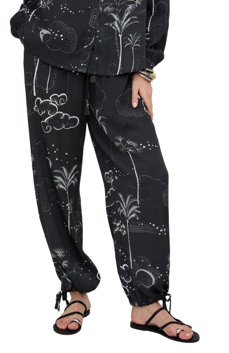 Women's Palm High Waist Palm Print Trouser