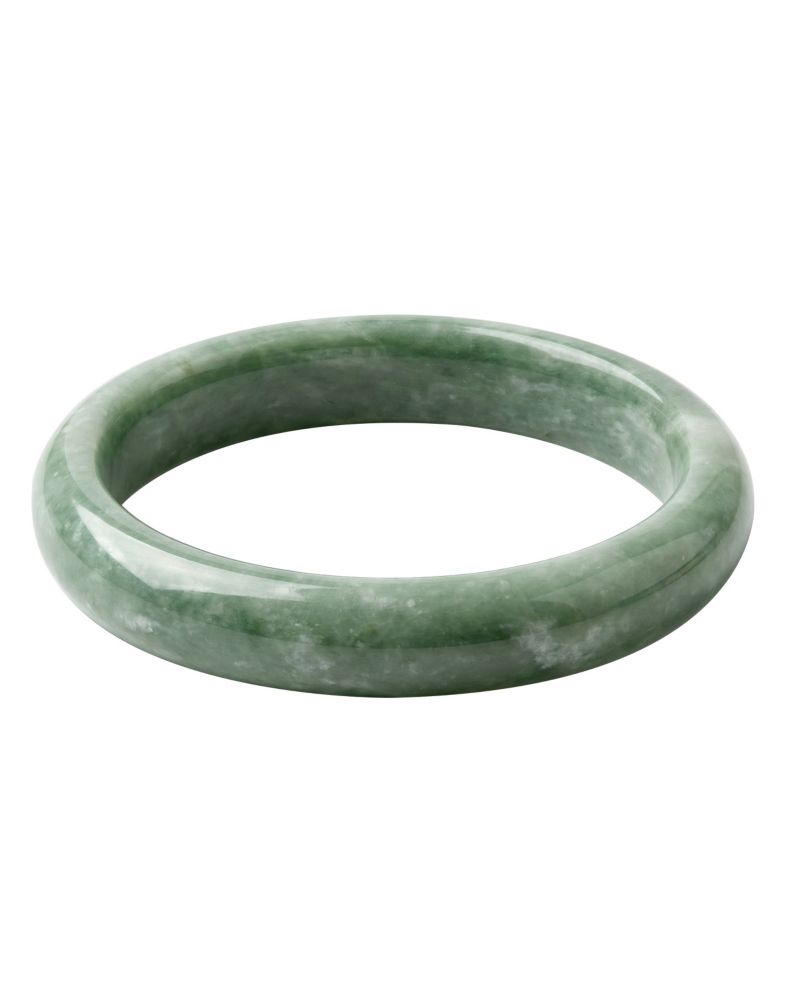 Tennis Opaque Jade-Green Gemstone Bangle