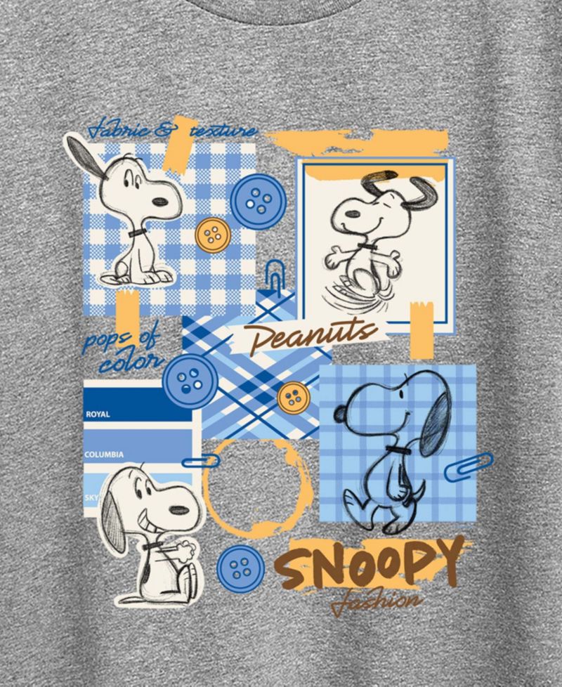 Plus Size Peanuts Snoopy Fashion Sketchbook Graphic T-Shirt