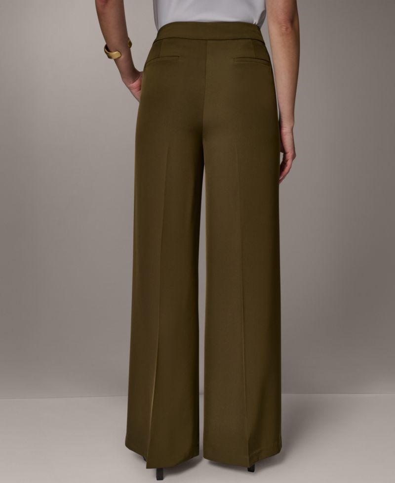 Petite Mid-Rise Wide-Leg Pants