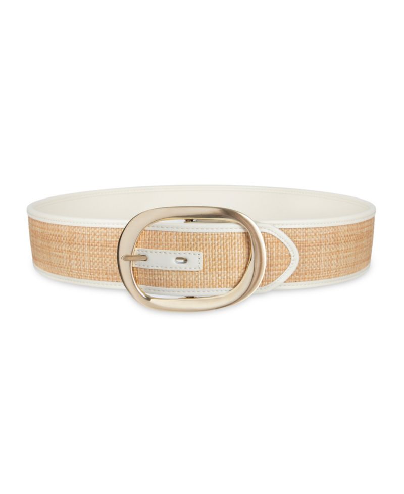 Women's Two-in-One Reversible Oversized Statement Buckle Belt