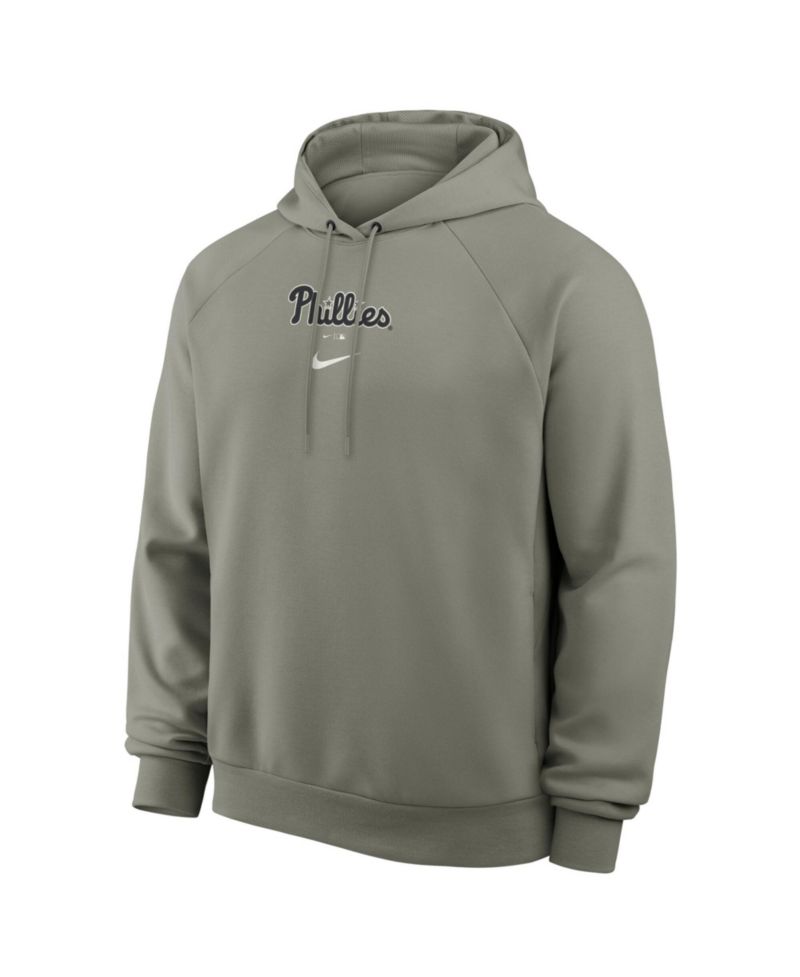 Men's Gray Philadelphia Phillies Statement Primary Raglan Dri-FIT Hoodie