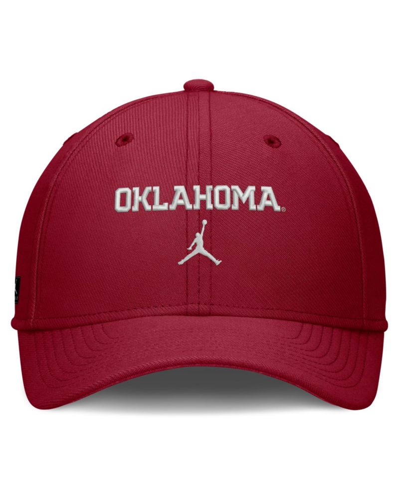 Men's Crimson Oklahoma Sooners Rise On-Field SwooshFlex Dri-FIT Flex Hat
