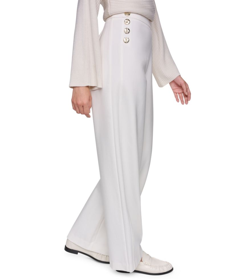 Women's Sailor Wide-Leg Mid-Rise Pants