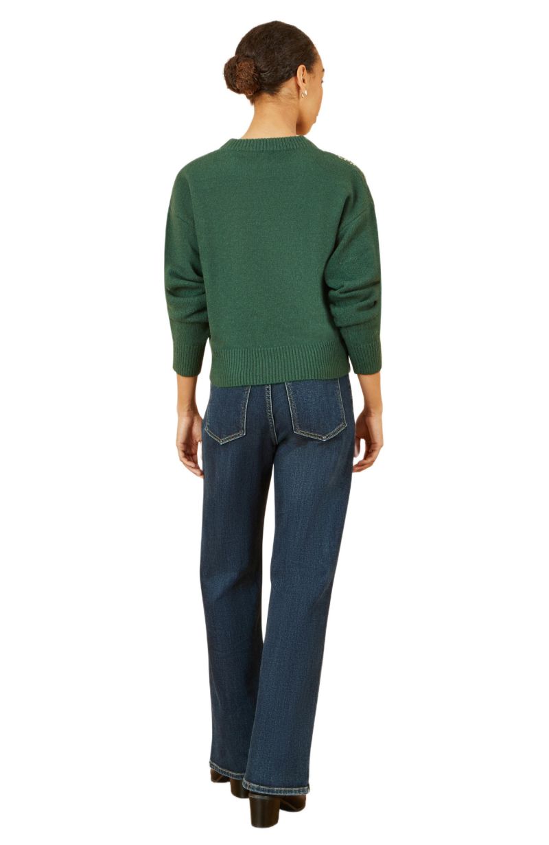 Women's Relaxed Knitted Sequin Sweater