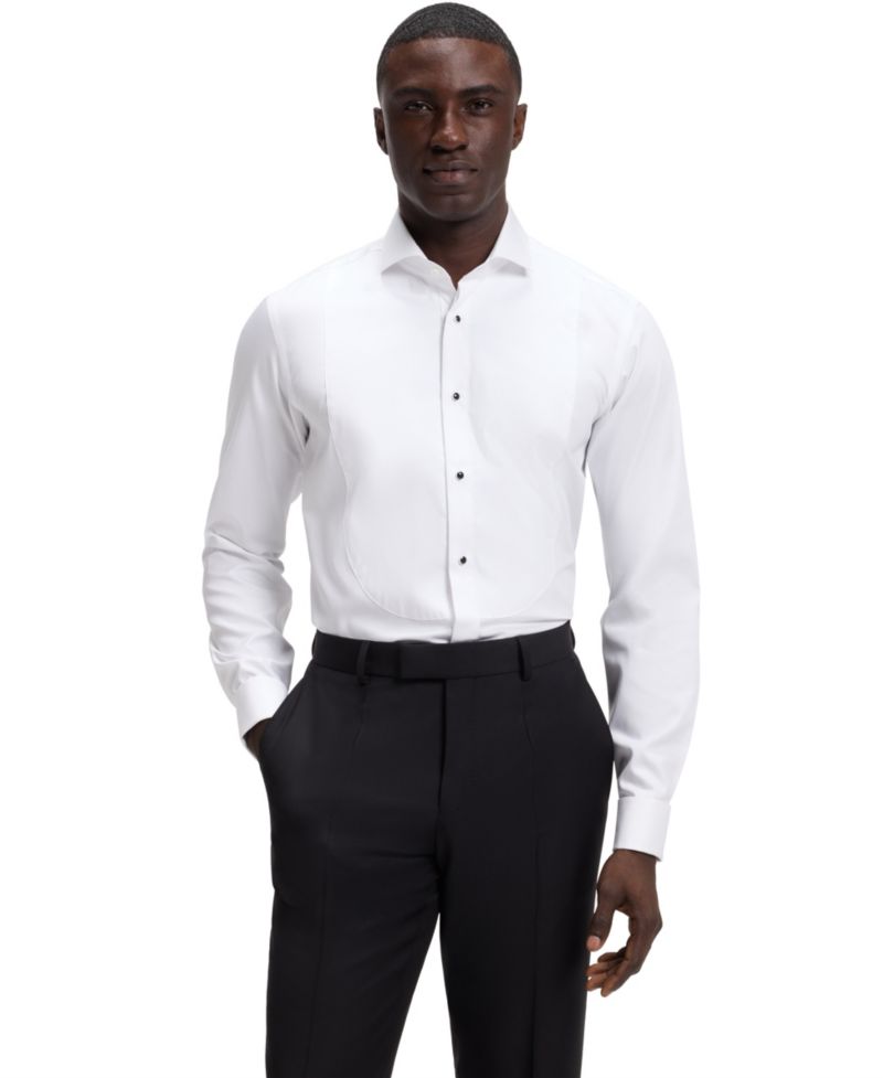 Men's Wrinkle-Free Cotton Poplin Regular-Fit Dress Shirt