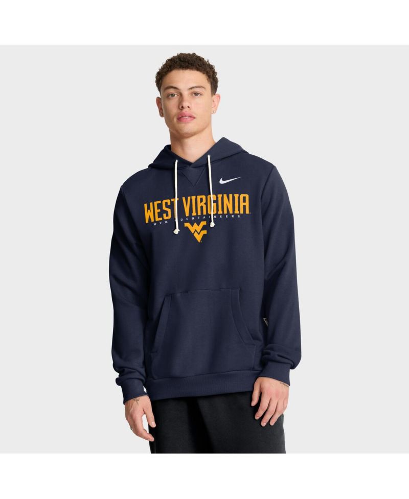 Men's Navy West Virginia Mountaineers 2025 Sideline Standard Issue Dri-FIT Hoodie