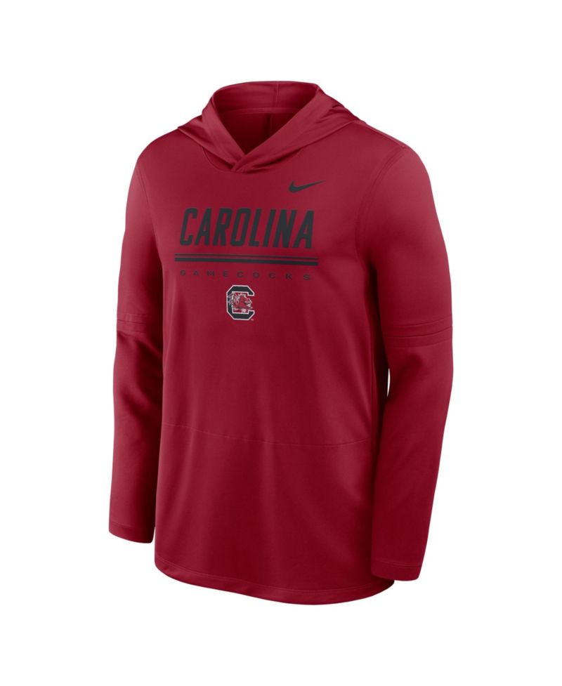 Men's Garnet South Carolina Gamecocks 2026 Sideline Dri-FIT Long Sleeve Hoodie T-Shirt