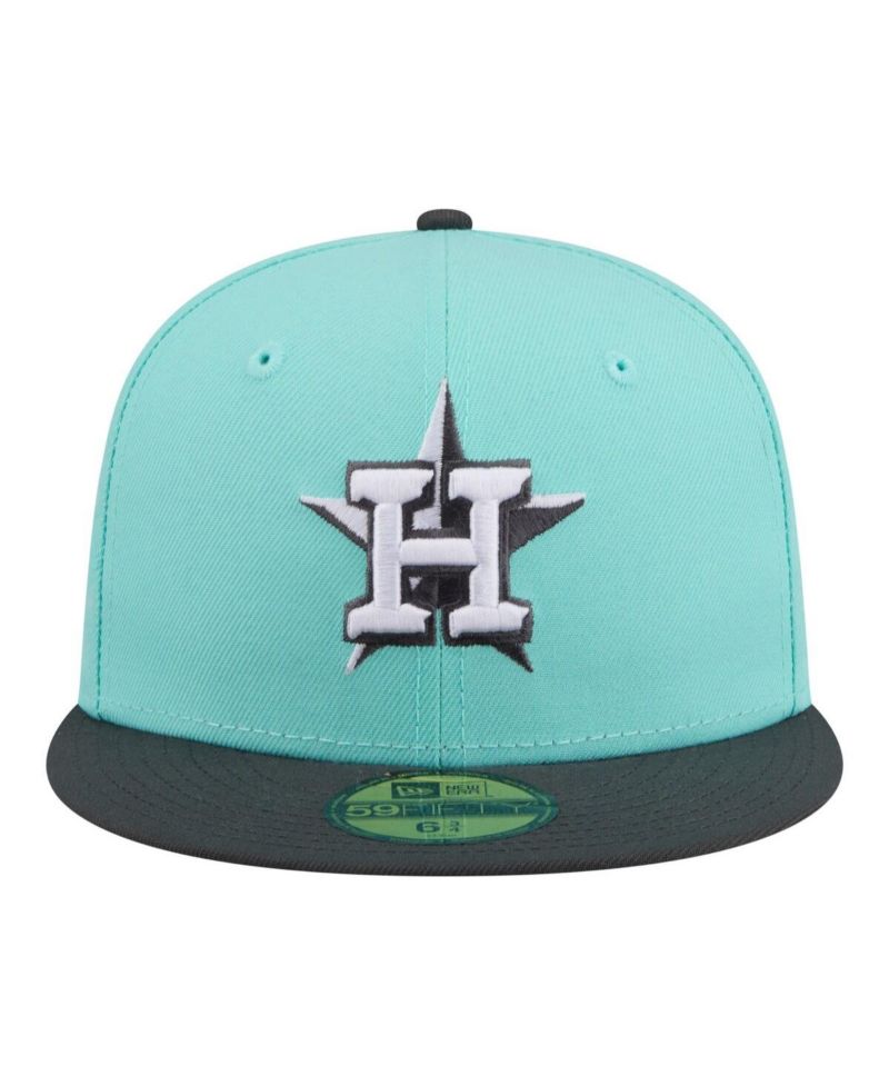 Men's Turquoise/Charcoal Houston Astros Two-Tone Color Pack 59FIFTY Fitted Hat