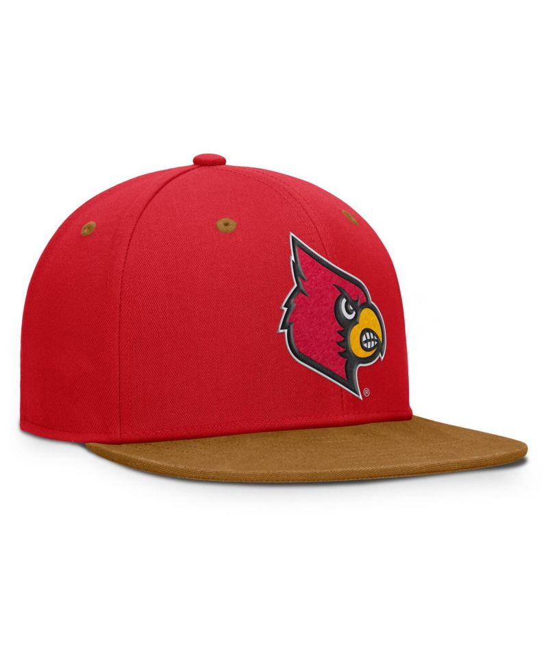 Men's Red/Brown Louisville Cardinals NoBo Fitted Hat