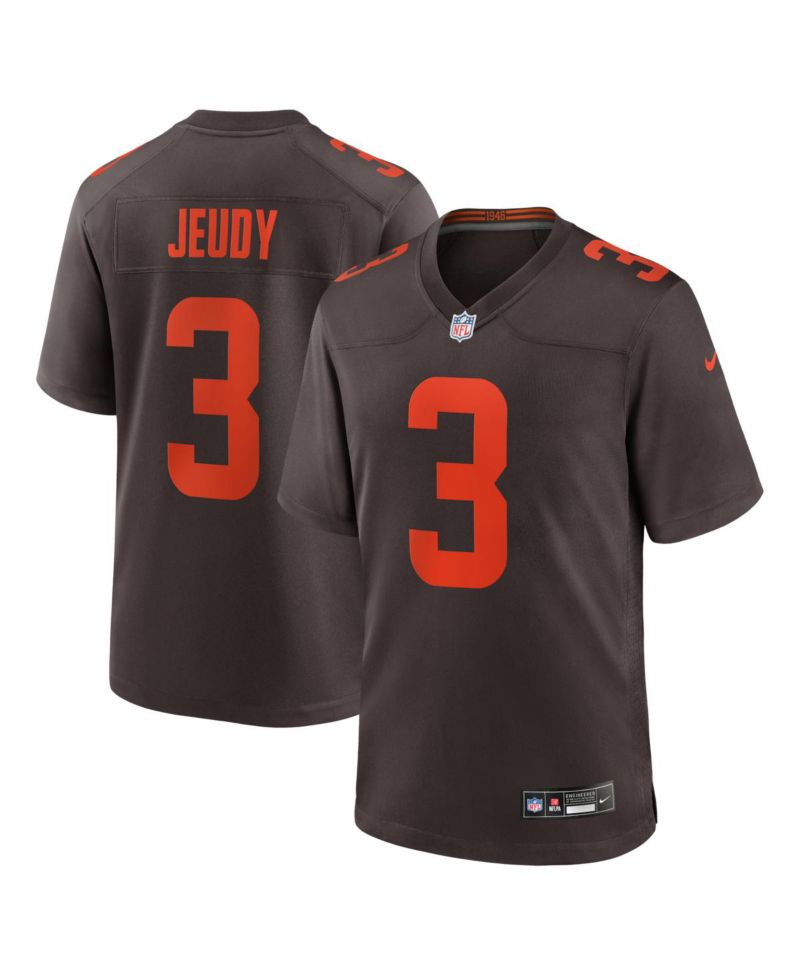 Men's Jerry Jeudy Brown Cleveland Browns Alpha Dawg Game Jersey