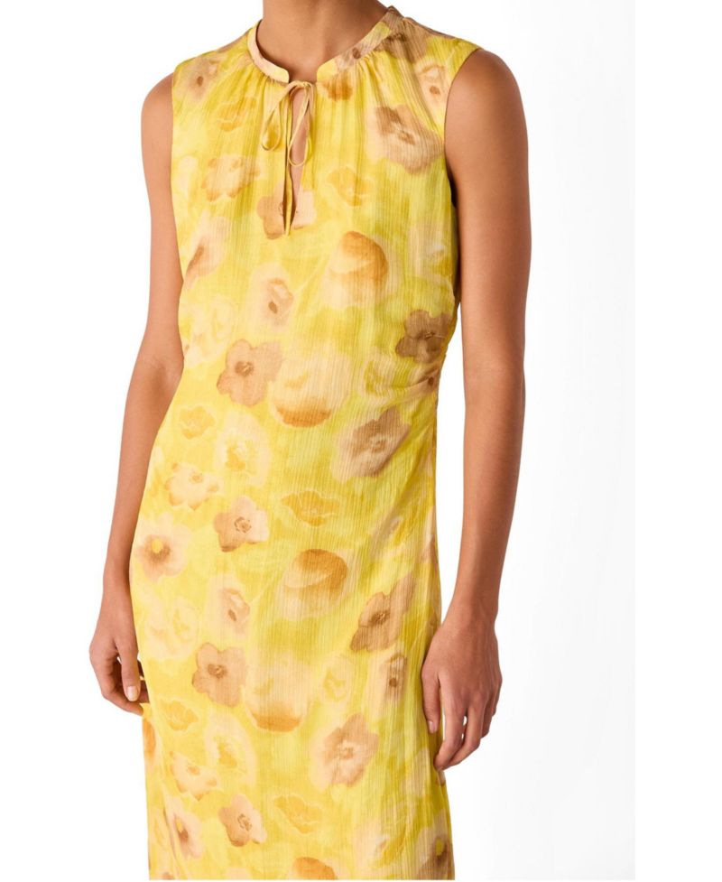 Women's Sunshine Floral Textured Midi Dress
